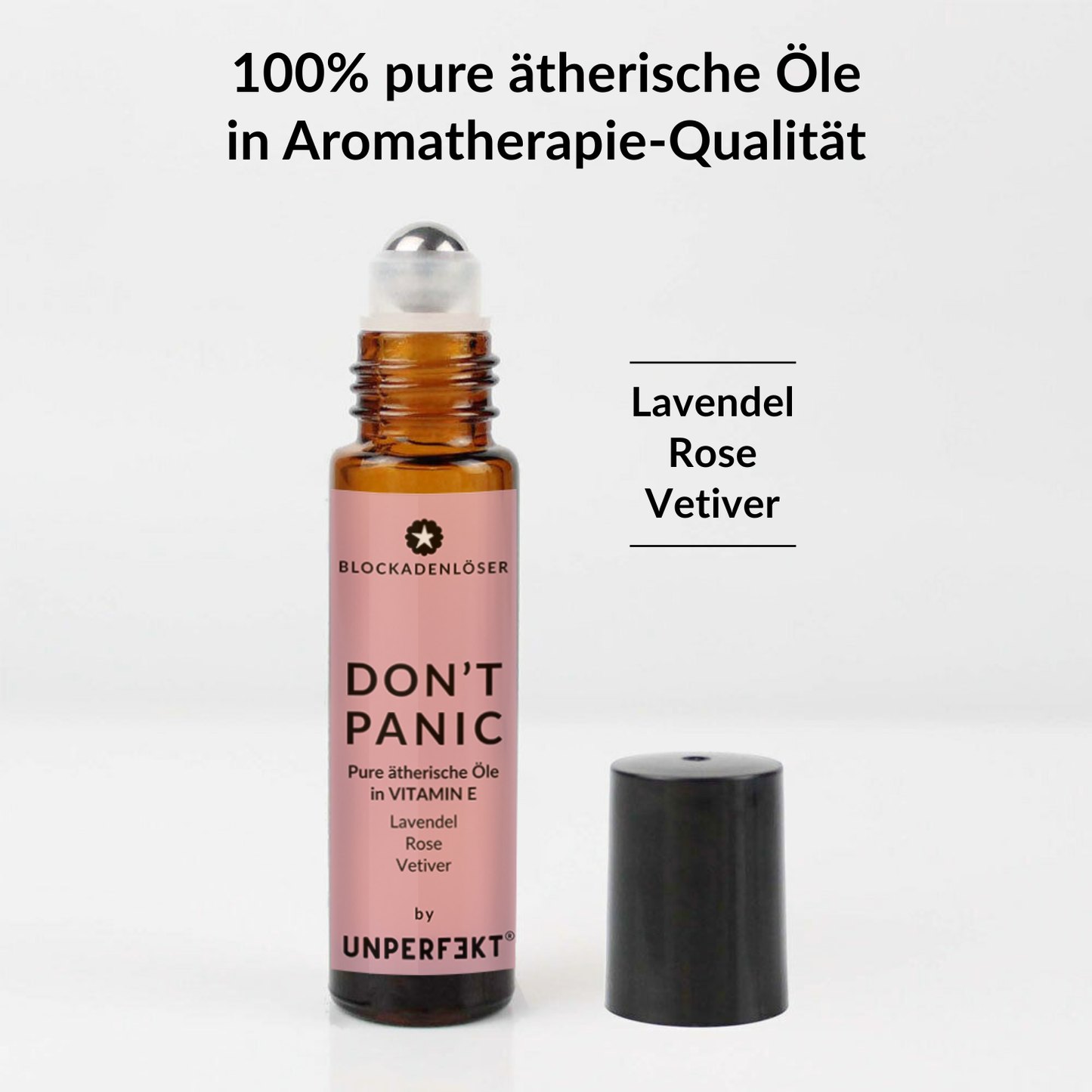 »Don’t Panic« Bundle: Natursteinarmband inkl. abgebrochenem Stern+ ätherisches Duft-Öl + Geschenk