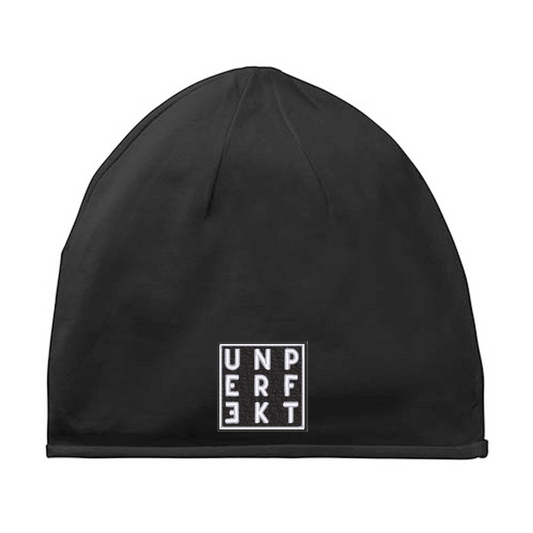 Light Beanie edel bestickt »Black Edition« 100% Bio-Baumwolle