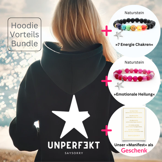 Community-Bundle: Unperfekt-Hoodie + 2x Blockadenlöser + Geschenk + Exklusive Überraschung