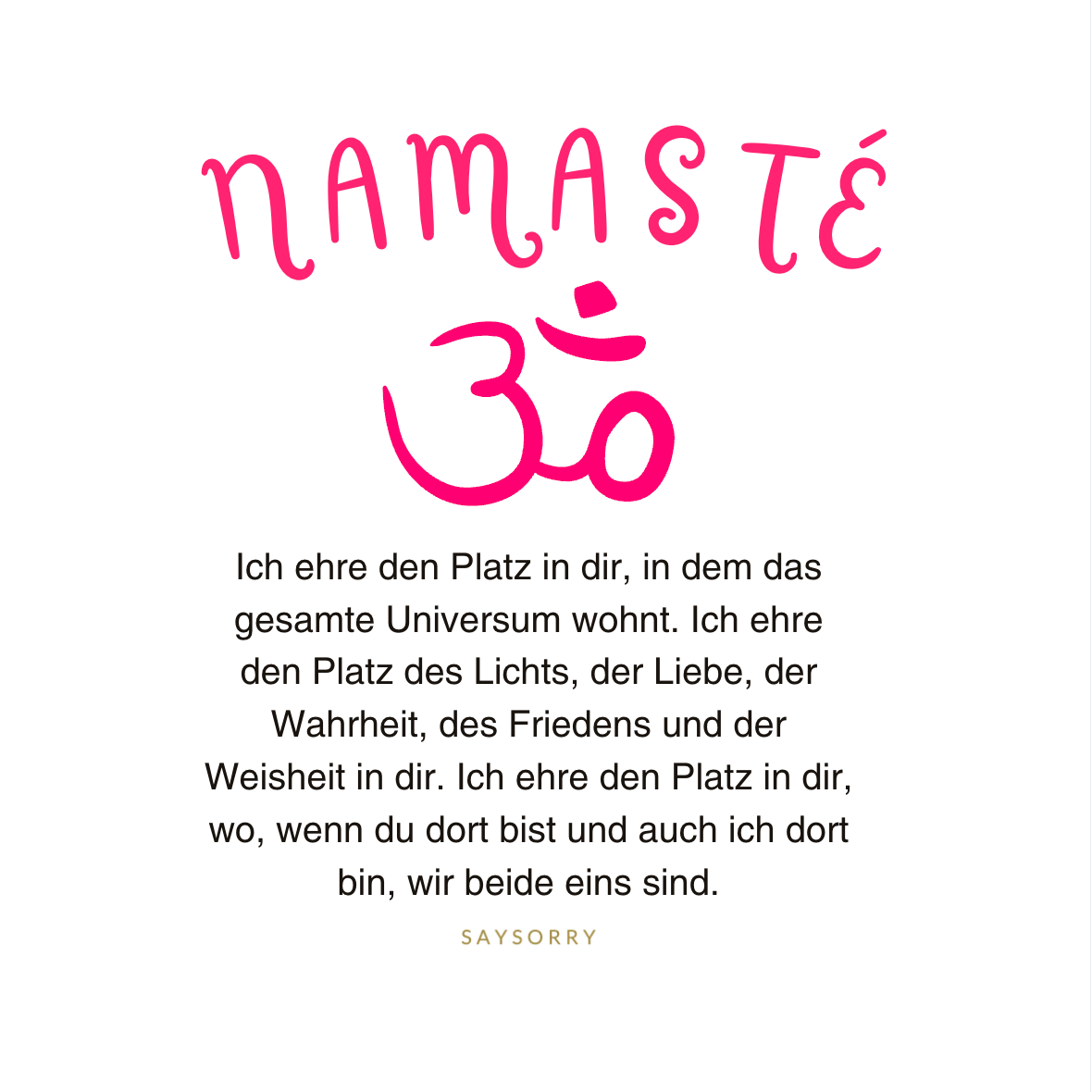 Organic Alle-Größen-Shirt »Namasté«