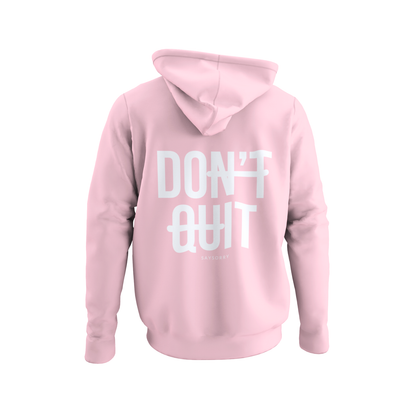 Organic unisex Hoodie »Don’t Quit« Vorne bestickt, hinten bedruckt