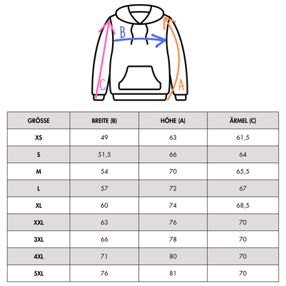 Organic unisex Hoodie »Unperfekt Vintage Look« vorne hochwertig bestickt