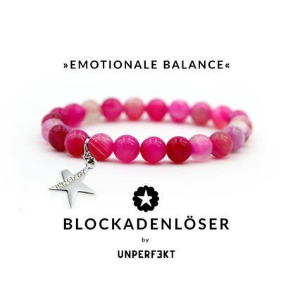 »Emotionale Balance« Blockadenlöser-Armband aus echten Achat-Steinen inkl. abgebrochenem Stern