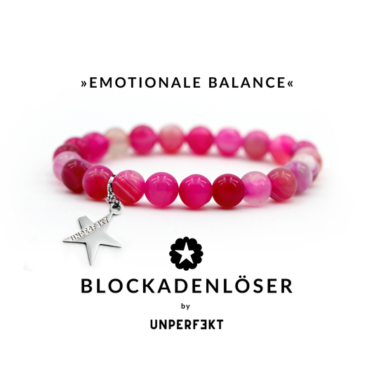 »Emotionale Balance« Blockadenlöser-Armband aus echten Achat-Steinen inkl. abgebrochenem Stern