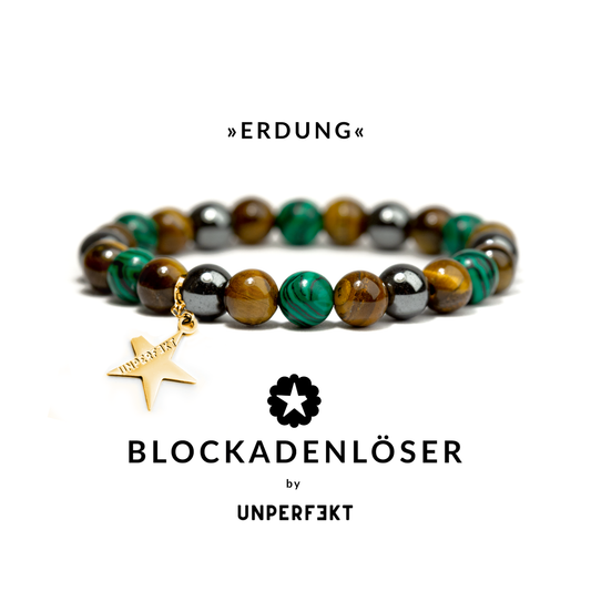 »Erdung« Blockadenlöser aus Malachit, Hämatit und Tigerauge