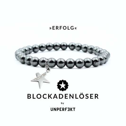 »Erfolg« Blockadenlöser-Armband aus echtem Hämatit inkl. abgebrochenem Stern