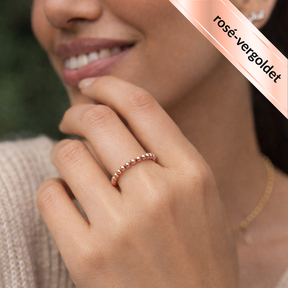 Flex-Ring rosé-vergoldet, passt elastisch bis Größe 56, nickelallergiefrei