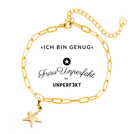 »Ich bin genug« 14 K vergoldetes Wunscharmband inkl. abgebrochenem Stern