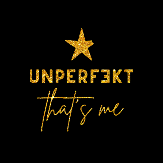 Glitzer Premium Hoodie 100% Organic »Unperfekt that’s me«