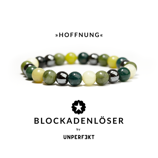 »Hoffnung« Blockadenlöser aus Citrin, Achat, Jade und Hämatit