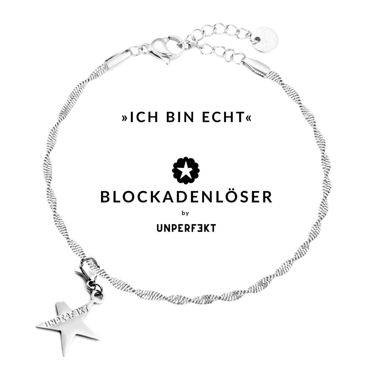 »Ich bin echt« Blockadenlöser-Armband mit abgebrochenem Stern
