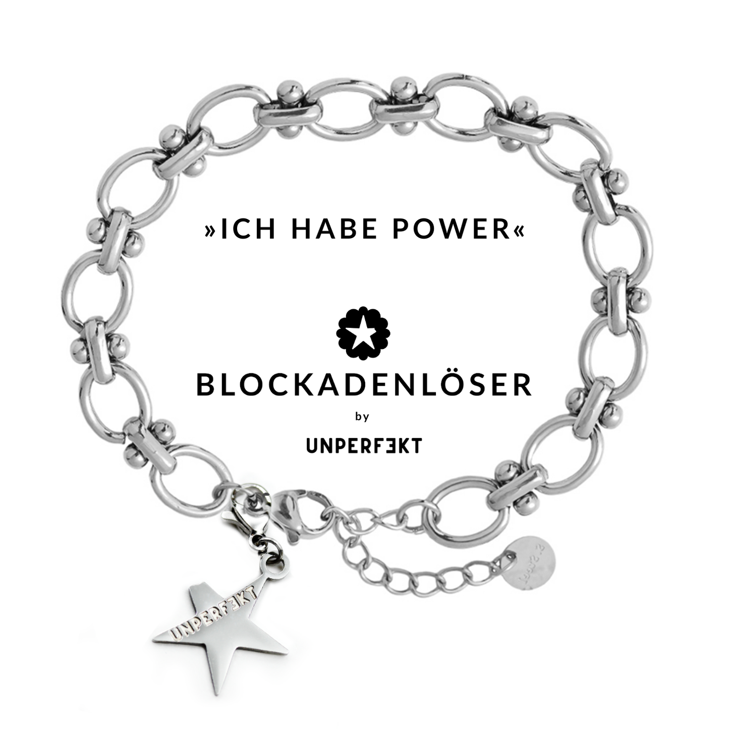 »Ich habe Power« Blockadenlöser-Armband mit abgebrochenem Stern