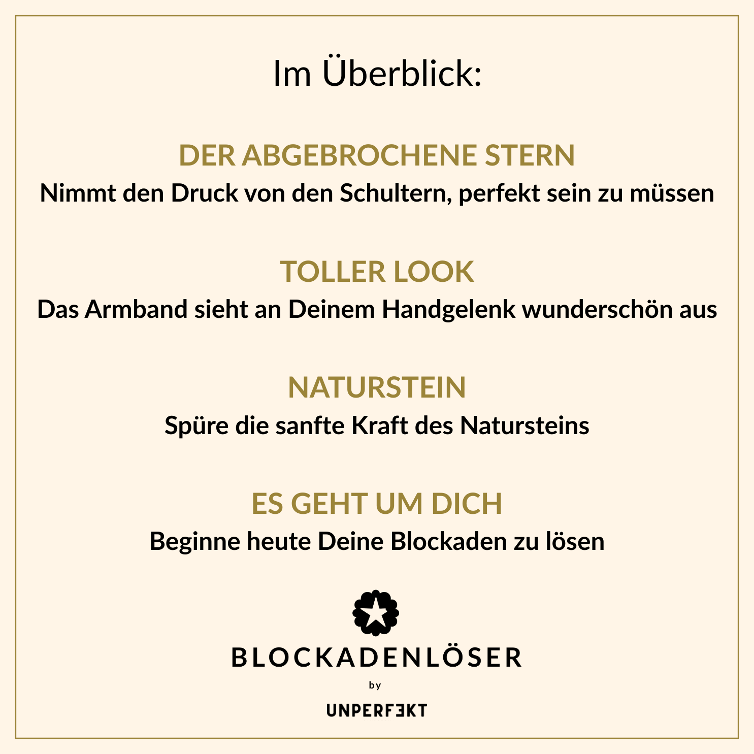 »Don’t Panic - angstfrei« Blockadenlöser-Armband aus echtem Lavendelachat inkl. abgebrochenem Stern