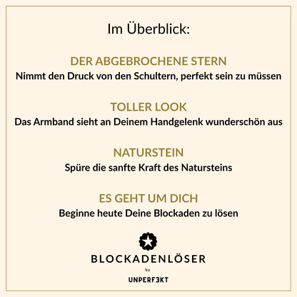 »Seelen-Balance« Blockadenlöser-Armband aus echten Onyx-Perlen inkl. abgebrochenem Stern