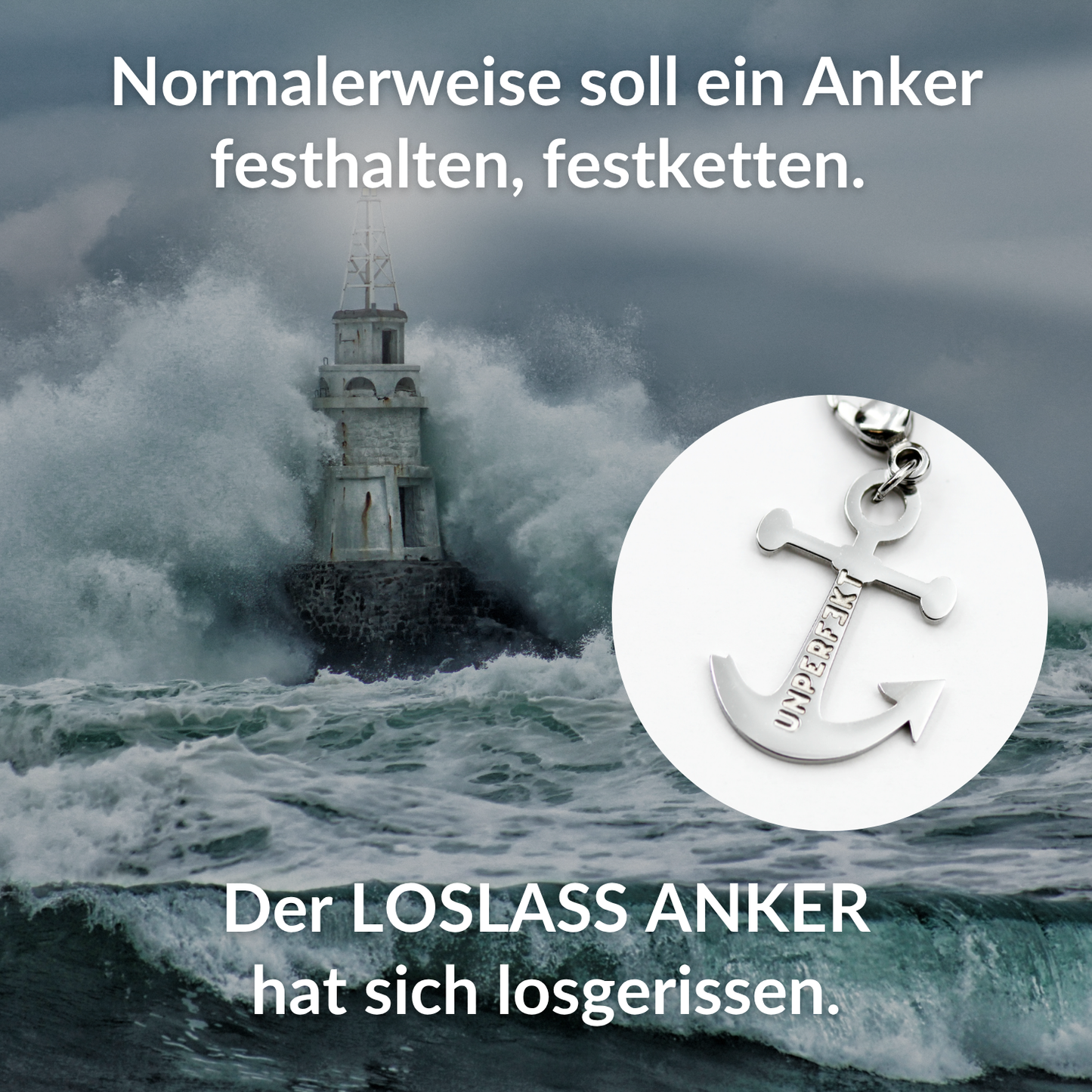 Loslass-Anker »Auf zu neuen Ufern« Blockadenlöser-Armband aus echten Onyx-Perlen