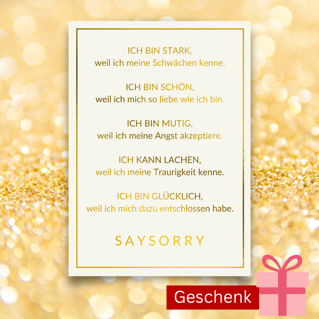 »Öffne Dein Herz« Rosenquarz Naturstein Blockadenlöser inkl. Manifest als Geschenk