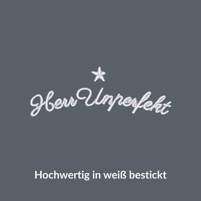 100% Organic Herren Polo-Shirt »Herr Unperfekt« hochwertig bestickt
