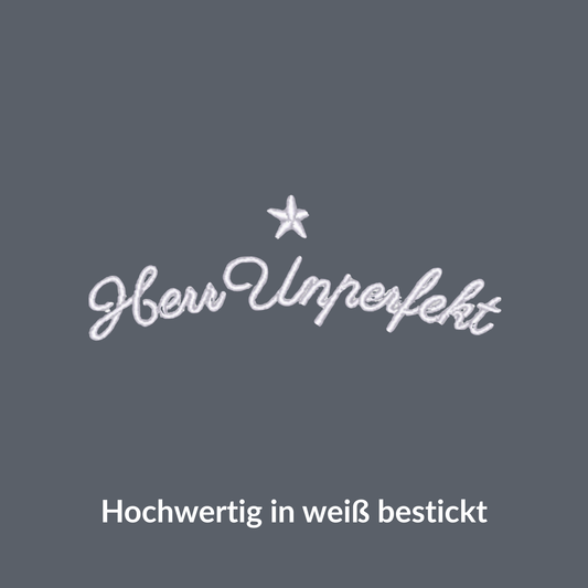 100% Organic Herren Polo-Shirt »Herr Unperfekt« hochwertig bestickt