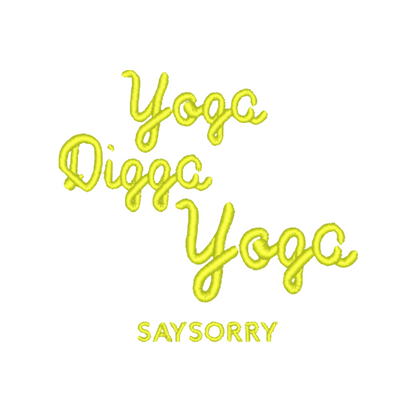 Classic Bomberjacket »Yoga Digga Yoga in Neon Yellow« hochwertig bestickt
