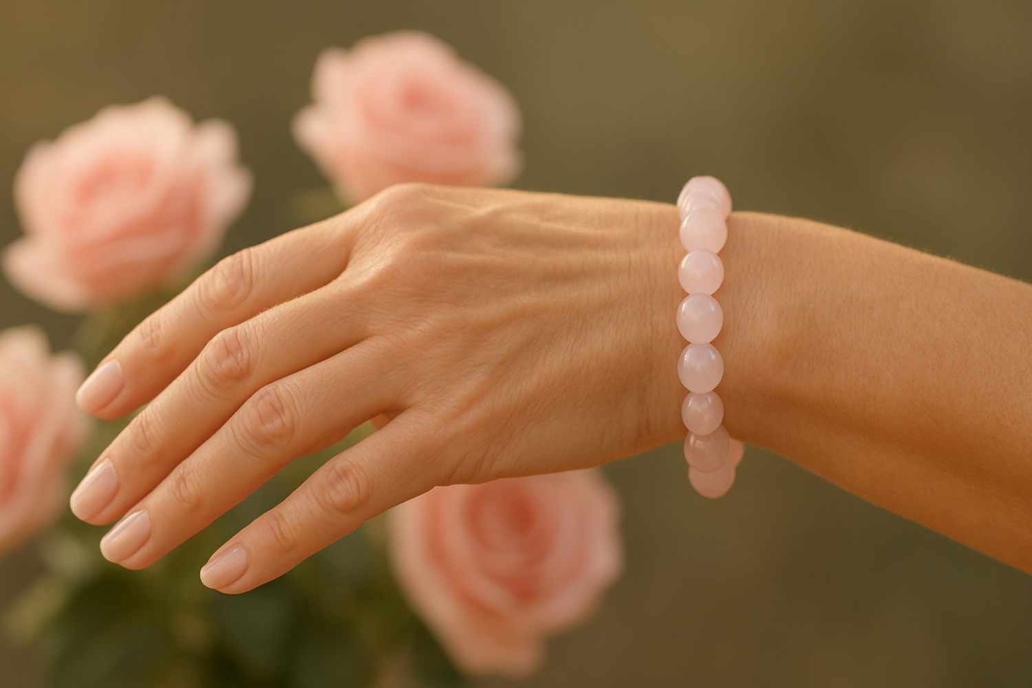 Roséfarbenes Armband und Rosenblüten.png__PID:f86e9c10-c9ea-40de-948c-a13ad90b9b82