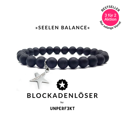 »Seelen-Balance« Blockadenlöser-Armband aus echten Onyx-Perlen inkl. abgebrochenem Stern