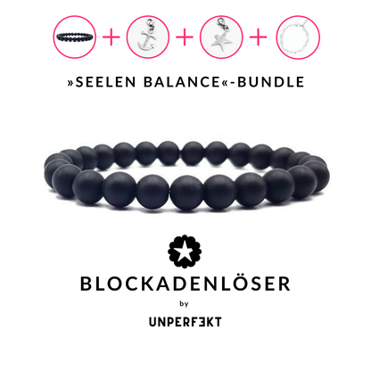 4-teiliges »Seelen Balance«-Bundle: Blockadenlöser + Stern + Anker + Bettelarmband + Geschenk