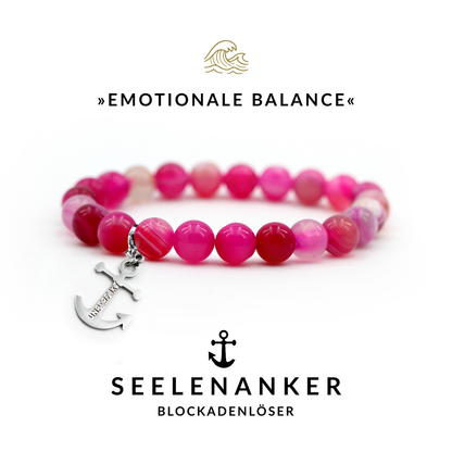 Seelenanker »Emotionale Balance« Blockadenlöser-Armband  aus echten Achat-Steinen