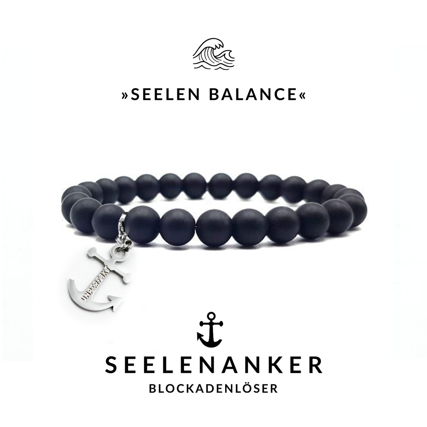 Seelen-Anker »Seelen-Balance« Blockadenlöser-Armband aus echten Onyx-Perlen