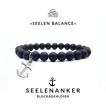 Seelen-Anker »Seelen-Balance« Blockadenlöser-Armband aus echten Onyx-Perlen