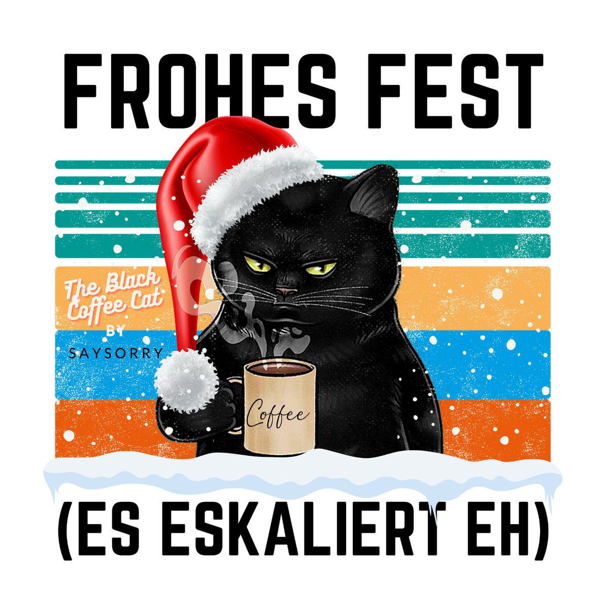 Organic unisex Hoodie »Frohes Fest (es eskaliert eh)«