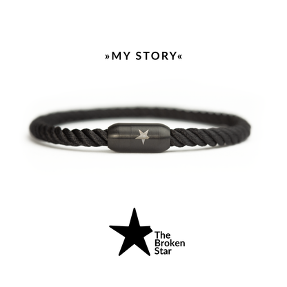 The Broken Star Segeltau-Armband »My Story« Black mit Magnetverschluss