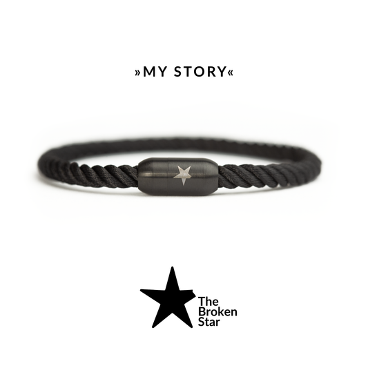 The Broken Star Segeltau-Armband »My Story« Black mit Magnetverschluss