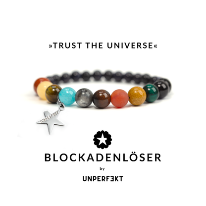 »Trust the Universe« Blockadenlöser Planetensystem am Handgelenk inkl. abgebrochener Stern