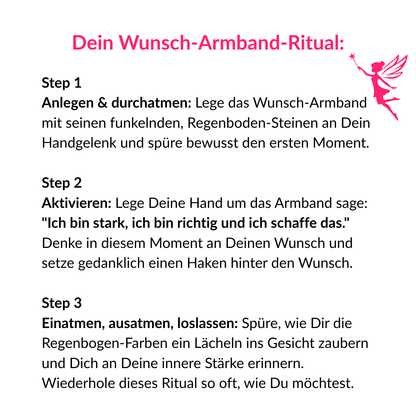»Wunsch Armband« Blockadenlöser 14K vergoldet mit Steinbesatz und abgebrochenem Stern