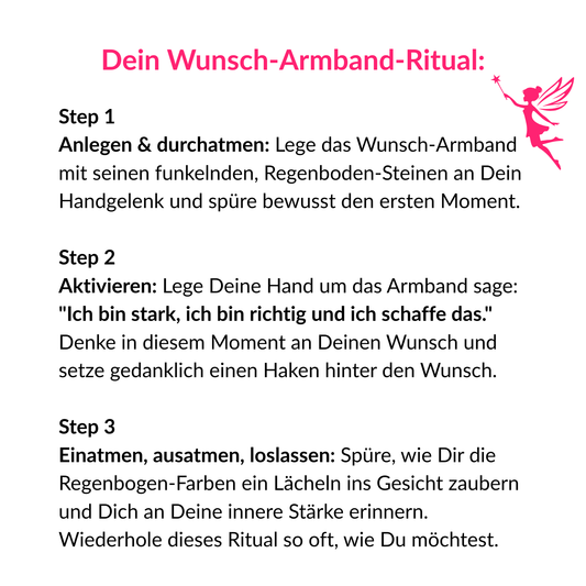 »Wunsch Armband« Blockadenlöser 14K vergoldet mit Steinbesatz und abgebrochenem Stern