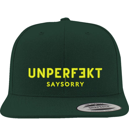 Snapback Cap »Unperfekt ist Neon« hochwertig bestickt