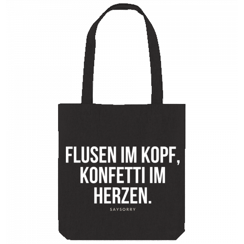 Tote Bag »Flusen im Kopf, Konfetti im Herzen«