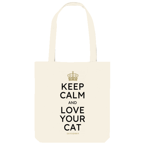 Tote Bag »Keep calm and love your cat«