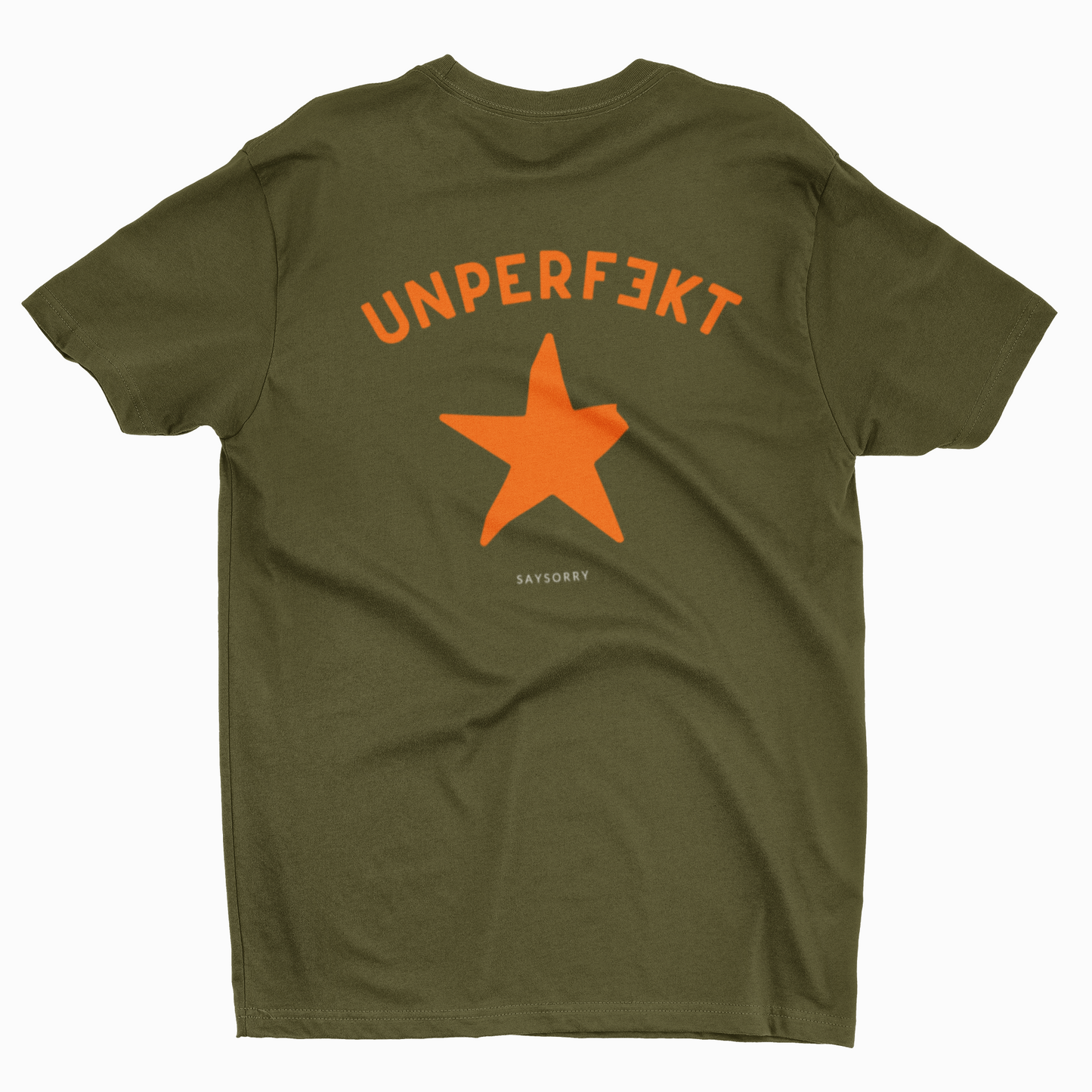 100% Organic Herren Shirt »Unperfekt Orange« Rücken bedruckt