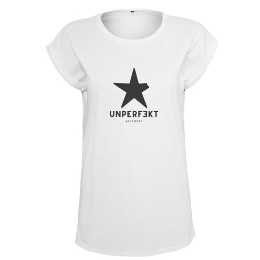 Organic Alle-Größen-Shirt weiß »Unperfekt mit Stern«