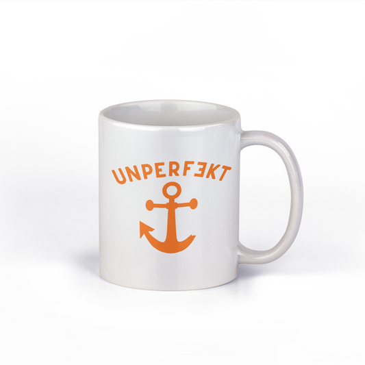 Original SAYSORRY Designer Tasse »Unperfekt Anker in Orange«