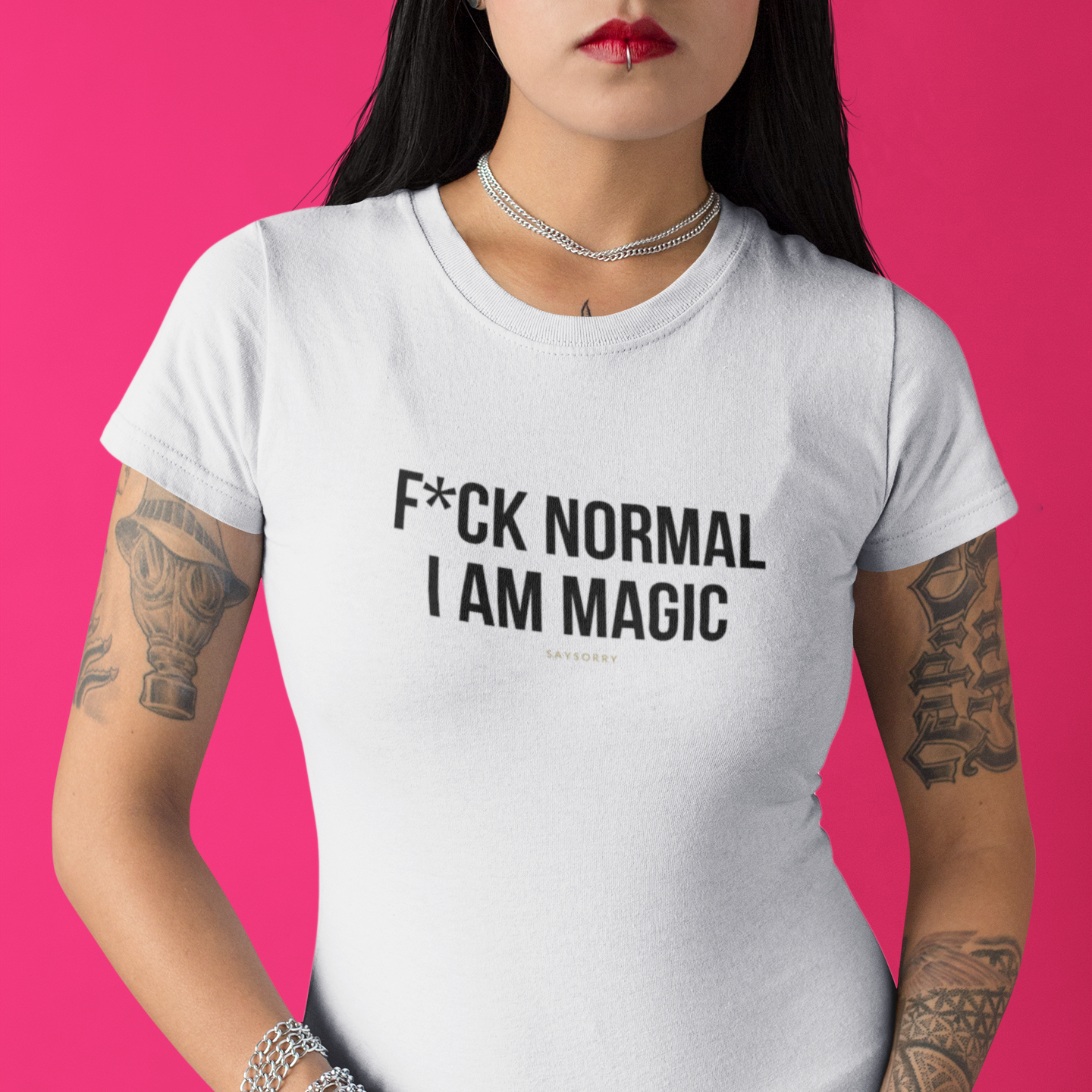 Organic Alle-Größen-Shirt »F*ck normal. I am Magic.«