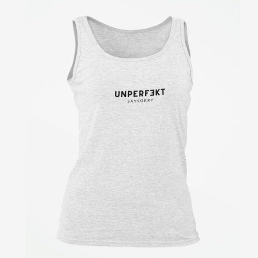 100% organic Damen Tank-Top »Unperfekt« Shirt SAYSORRY White XS 